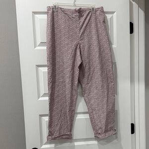 Talbots Floral Pink and White Pants